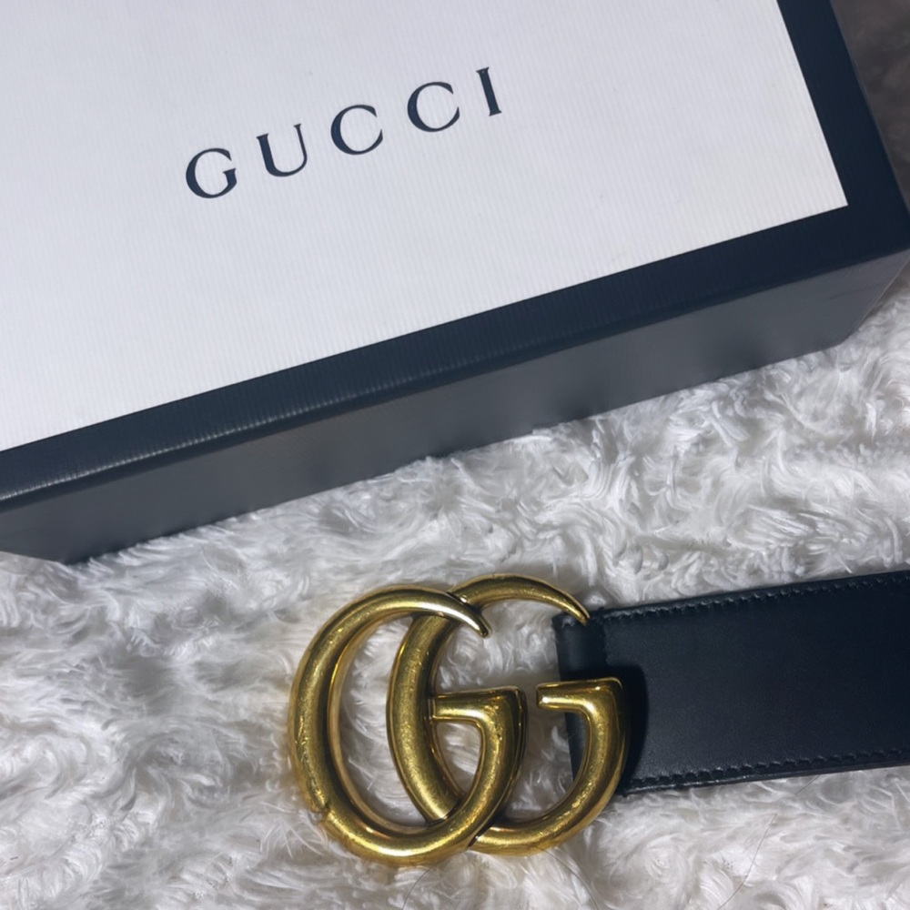 Women’s Gucci Belt Size 32 Luxury Authentic Real Gently Worn Double G